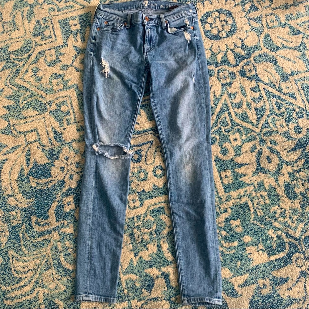 Seven Blue Skinny Jeans Size 26